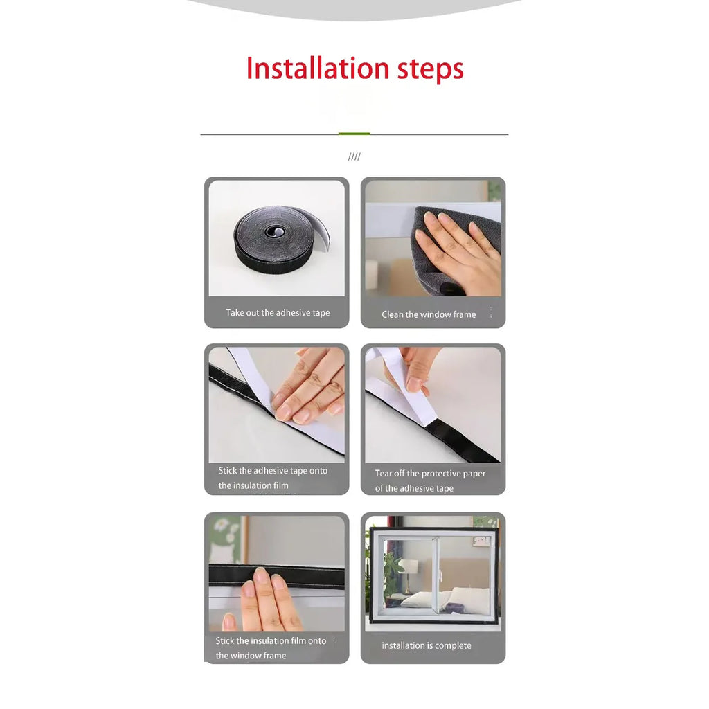 Thermal Window Insulation Film – Cold & Wind Barrier
