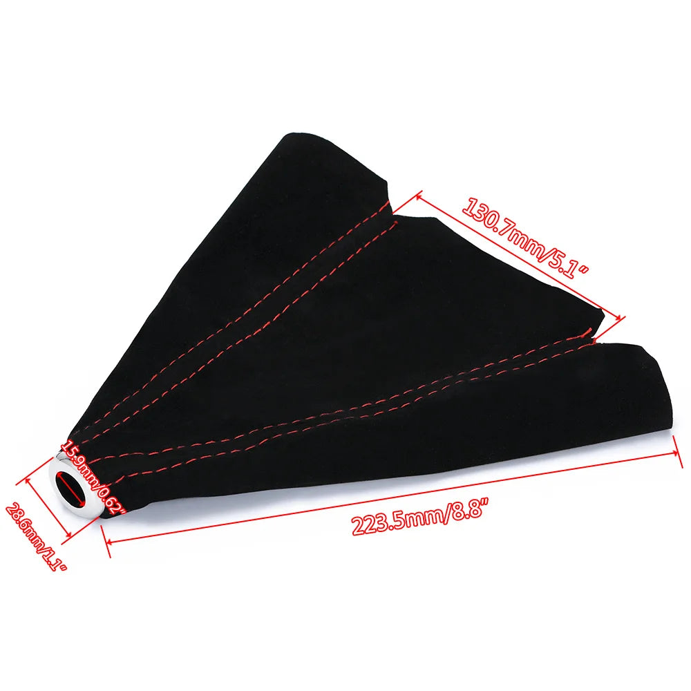 Universal Manual Shift Boot Cover, Suede or PU with Colored Stitch
