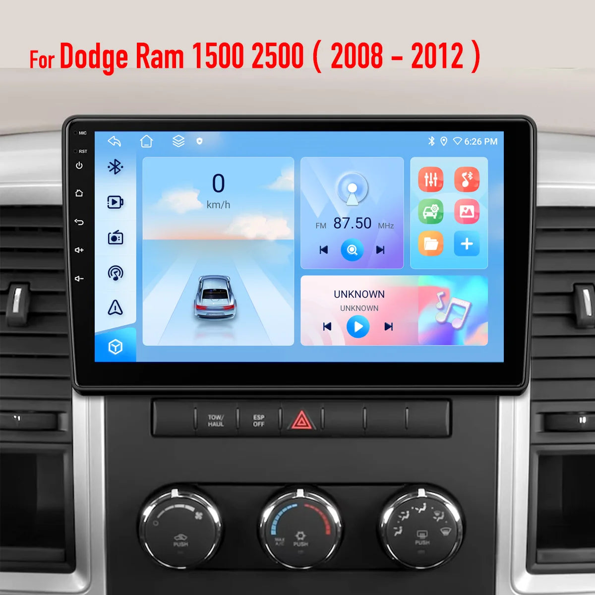 For Dodge Ram 1500/2500 2008-2012 GPS Bluetooth Car Stereo - image 3
