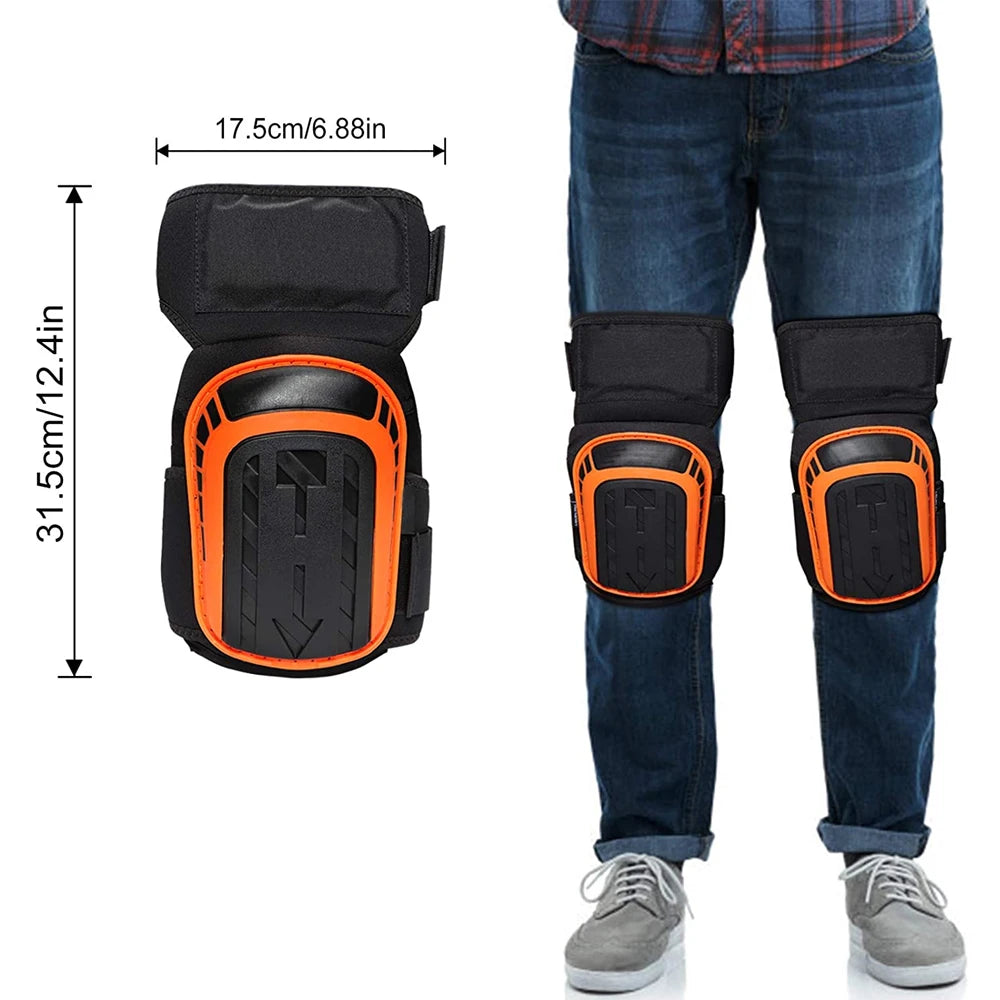 1Pair Professional Knee Pads With Heavy Duty Foam Padding and Comfortable Gel for Work, Gardening, DIY, Construction, Flooring