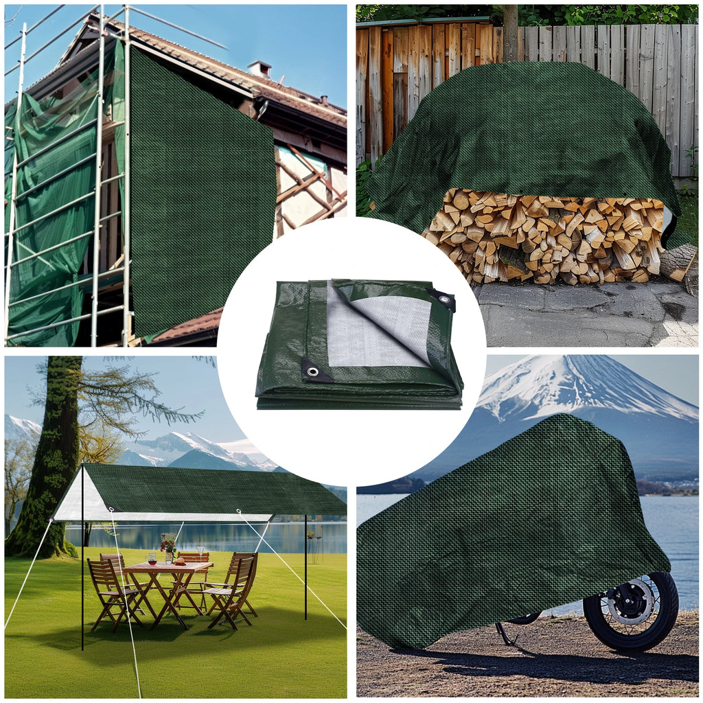 Heavy-Duty Waterproof Canopy Tarp Sheet with Grommets