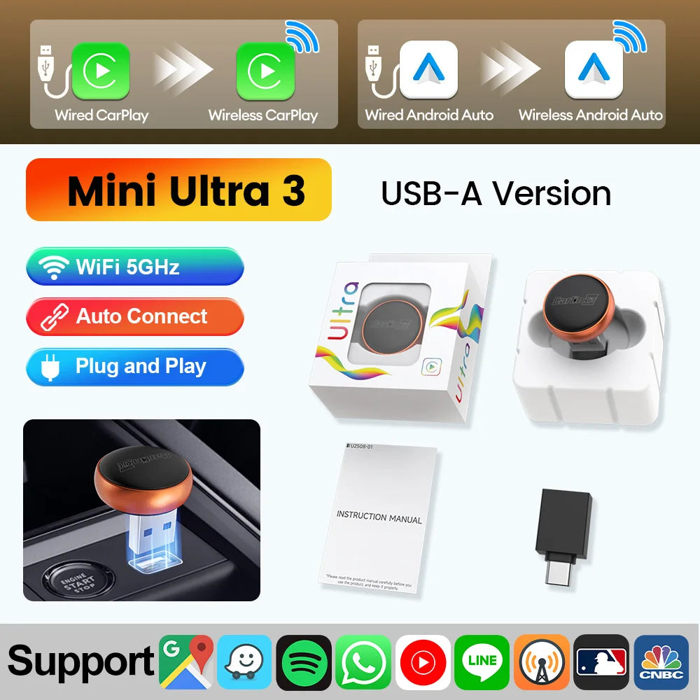 Carlinkit Mini Ultra Wireless CarPlay & Android Auto Adapter - image 7