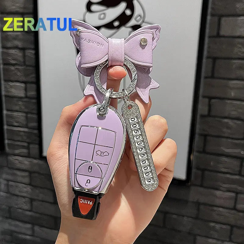 TPU Car Key Cover for Jeep & Dodge Models – Durable Fob Case