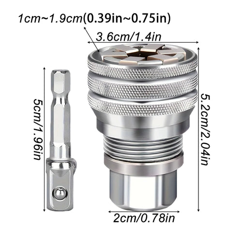 10-19mm Adjustable Magic Socket Wrench Set with Rod