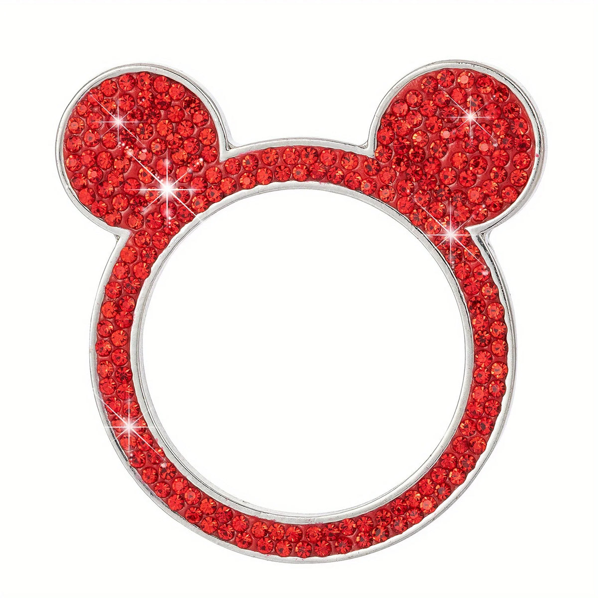 Teddy Bear Rhinestone Start Button Ring Sticker for Car Interior - view 13