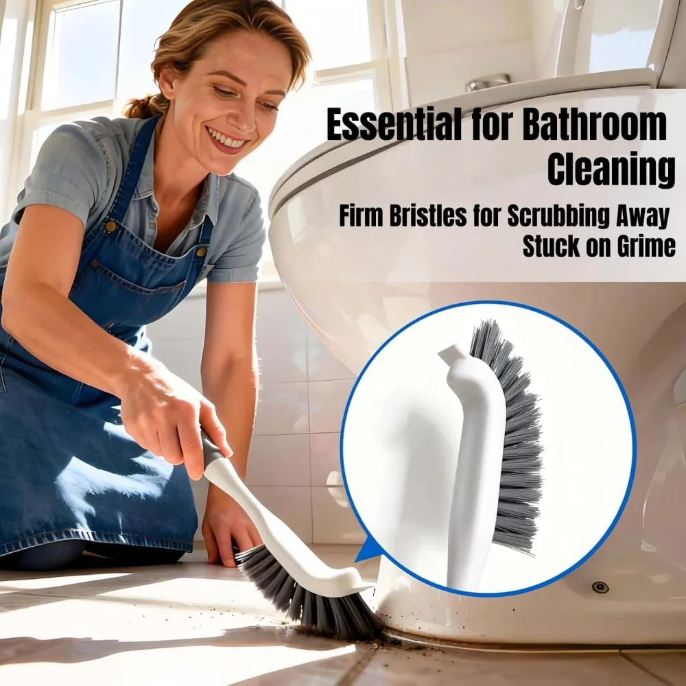 Stiff-Bristle Scrub Brush Set – Tile Grout & Sink Cleaning