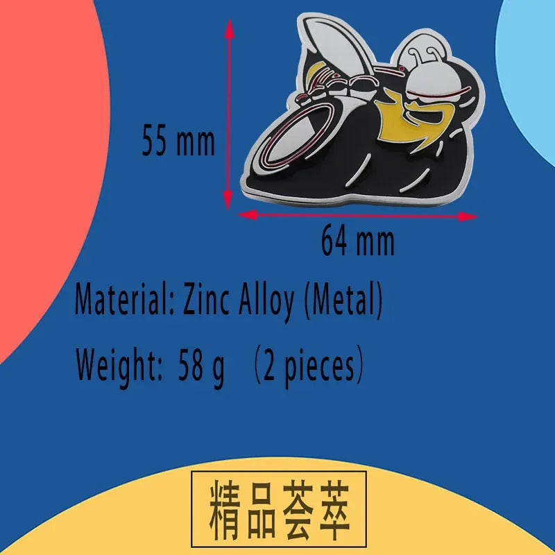 3D Bee Design Fender Sticker Pair for 6.4L Cars
