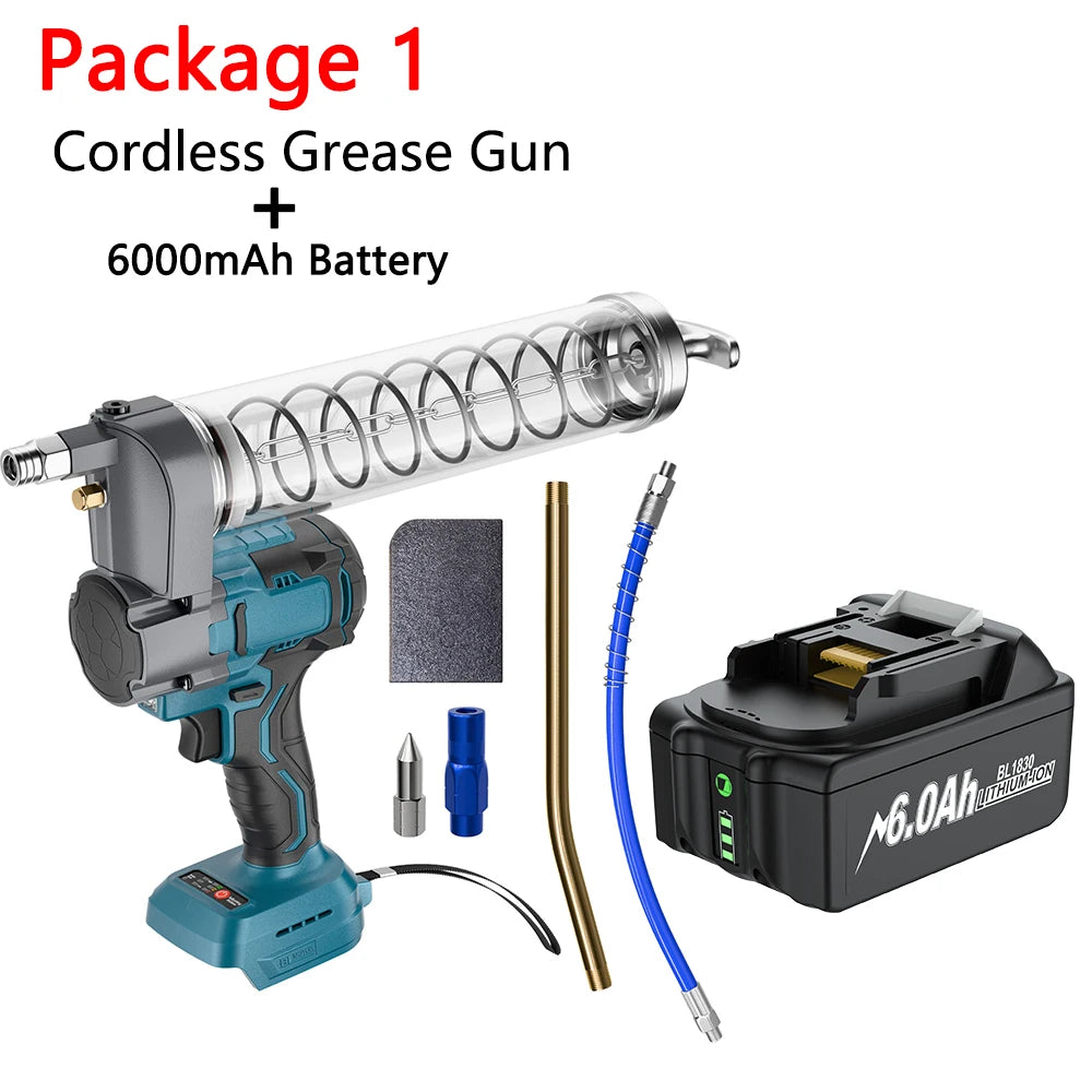 Brushless Electric Grease Gun Wireless High-Pressure Compatible with 18V Battery