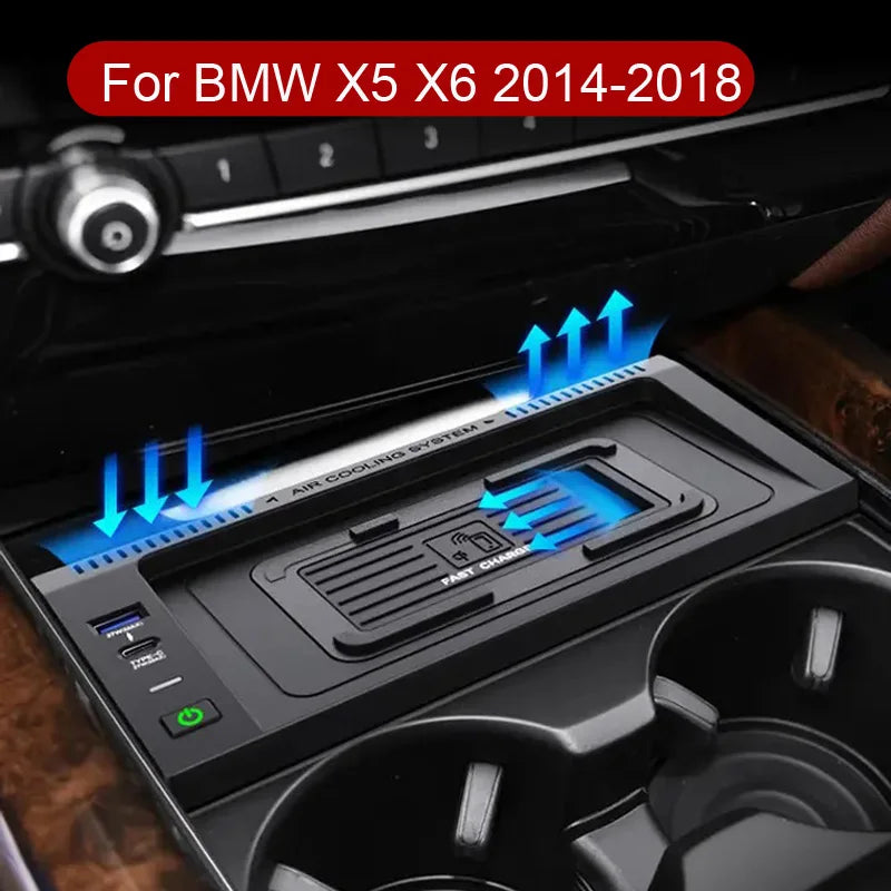 BMW X5 X6 Wireless Fast Phone Charger (2014-2018)