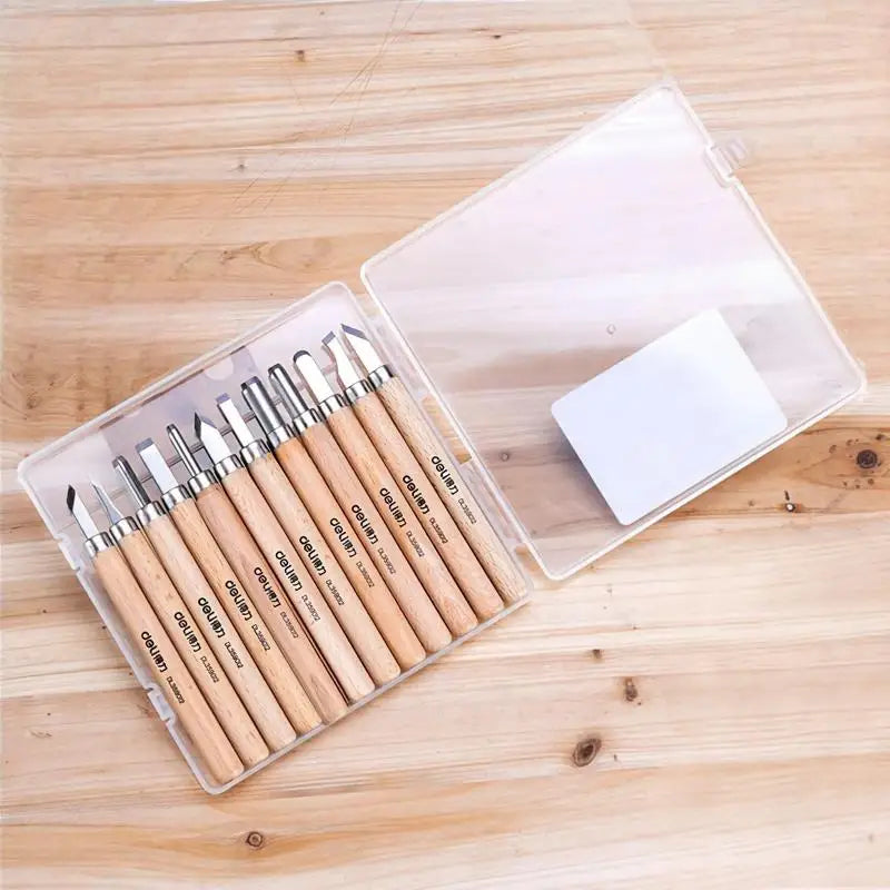 Wood Carving Chisels Set Basic Cutting Detailed Woodworking DIY Hand Tools Gouges Knife Kit for Craftsmanship