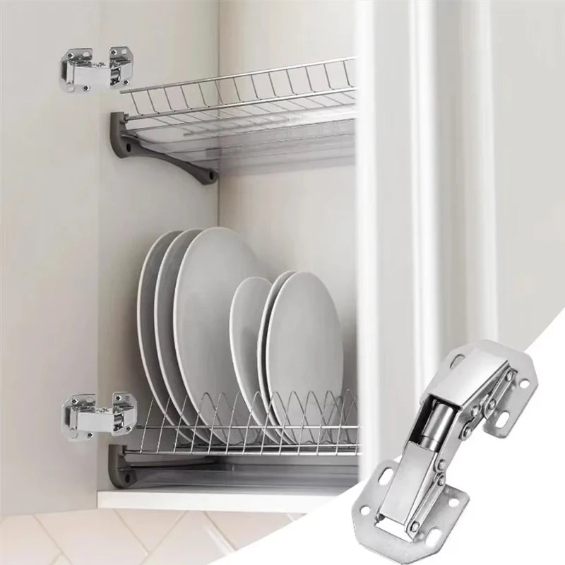90° No-Drill Cabinet Hinges, 2/4/10 Pack