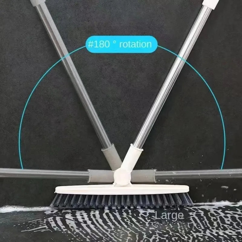 Long-Handle Hard-Bristle Bathroom Floor Brush