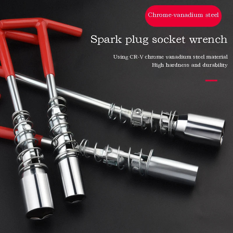 T Type Spark Plug Socket Wrench 360 Degree Swivel Head 14/16/21mm for Car Motorcycle