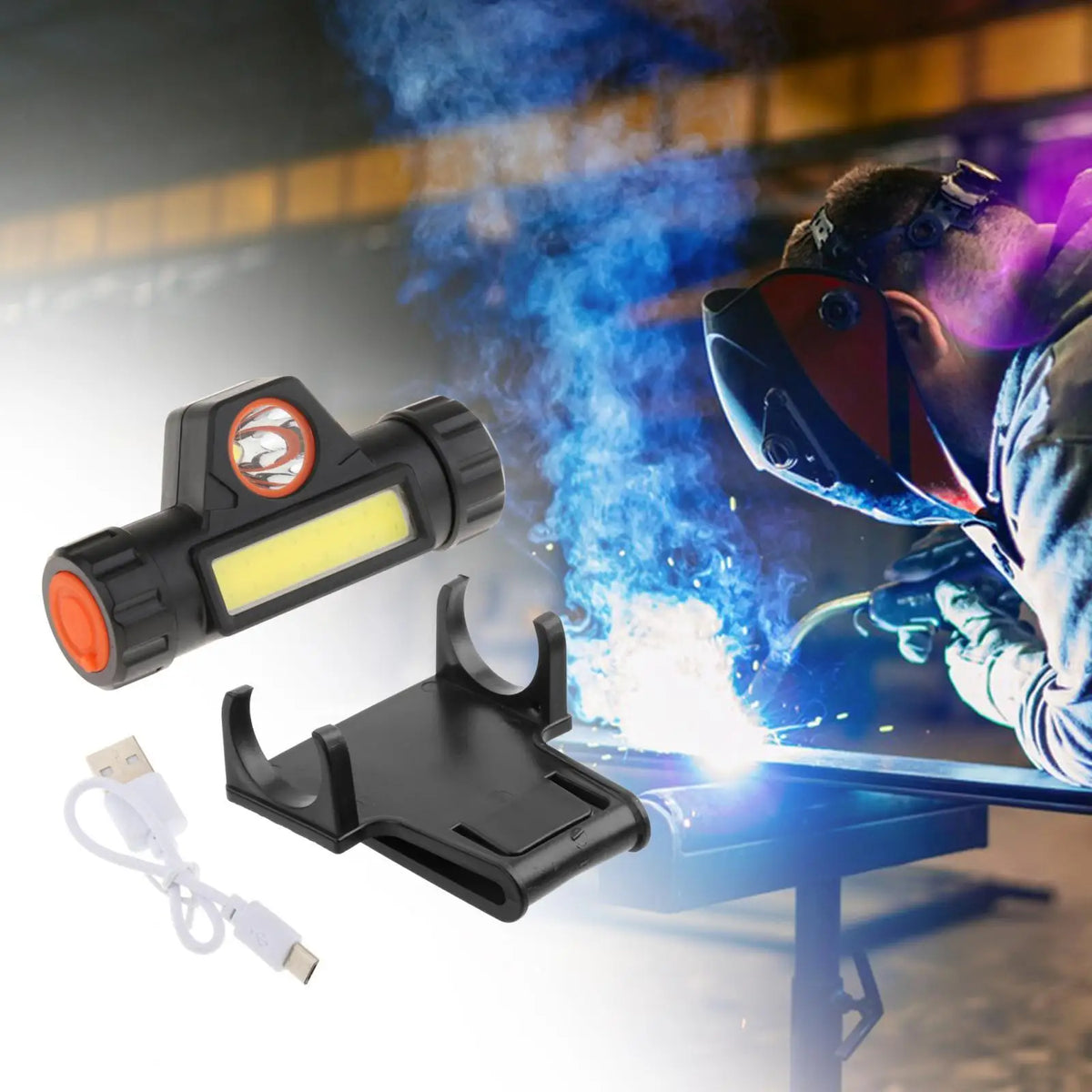 Welding Helmet Light with Head Mount And Bracket for Versatile Use