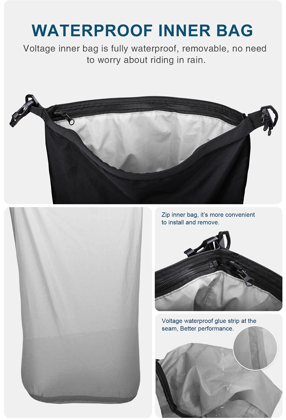 Rhinowalk Waterproof Motorcycle Tail Bag 10-30L - image 17