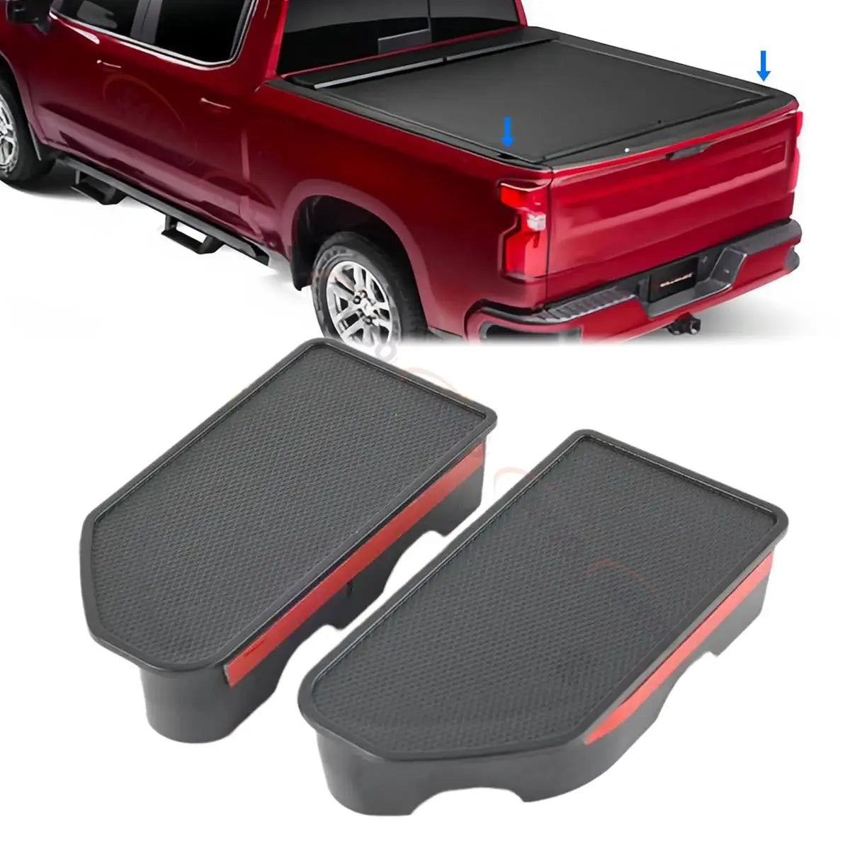 Chevy Silverado GMC Sierra Bed Rail Stake Hole Covers 2019-2023 - image 7