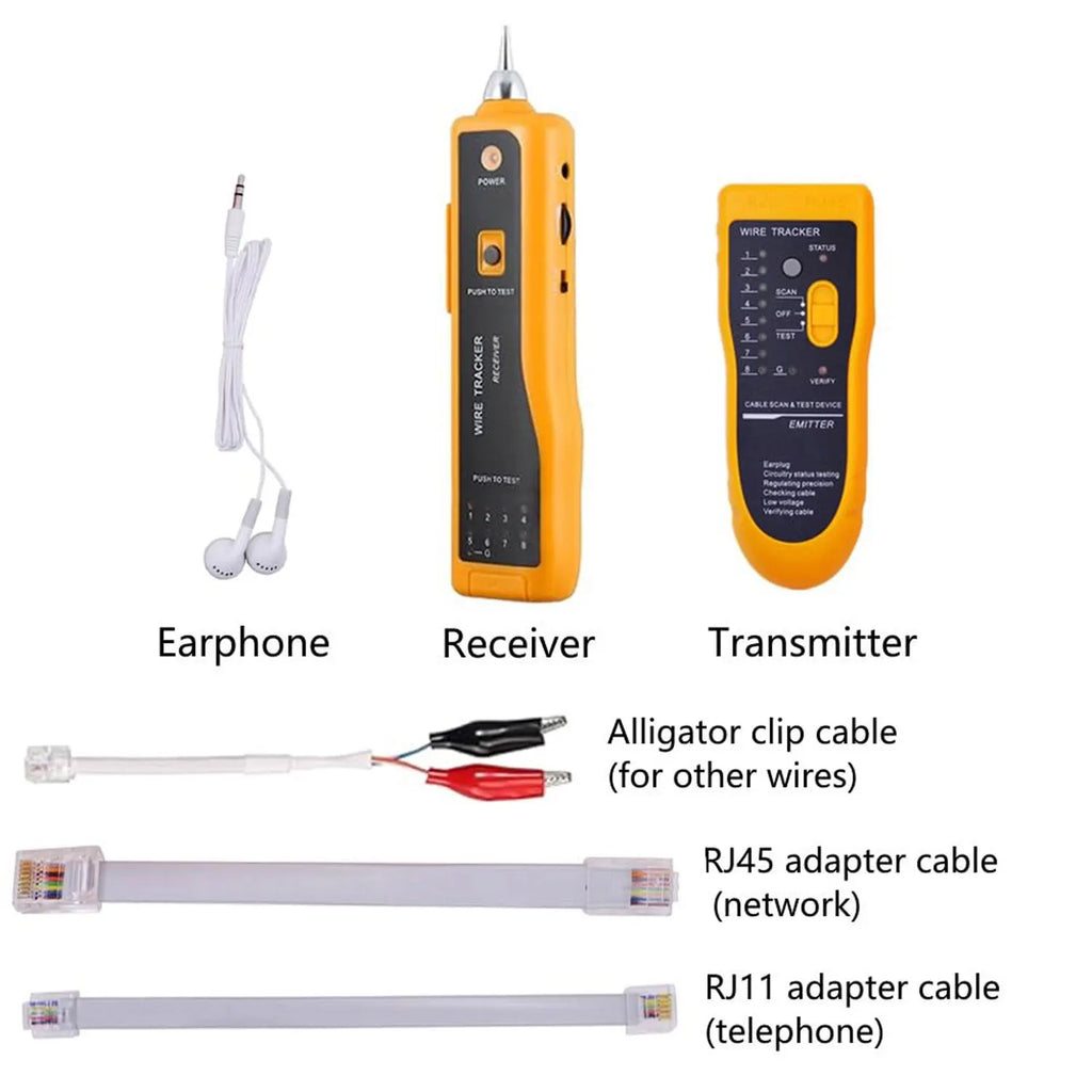 Ethernet LAN Network Cable Tester RJ11 RJ45 Cat5 Cat6 Telephone Wire Tracker Tracer Toner  Detector Line Finder