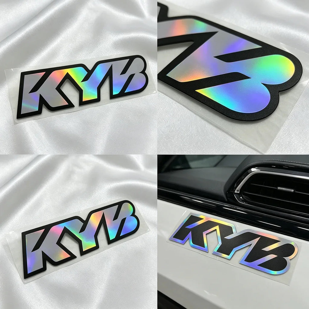Reflective Motorcycle Front Fork Sticker Pair, Laser Finish