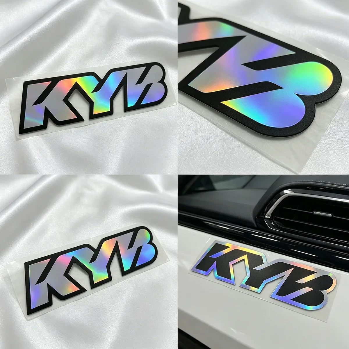 Reflective Motorcycle Front Fork Sticker Pair, Laser Finish