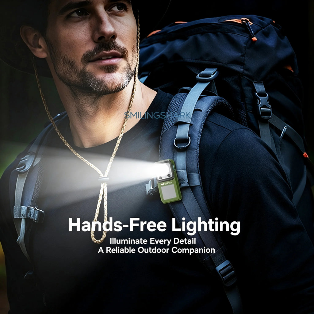 LED Magnetic Clamp Flashlight Outdoors Ultra-long-lasting Lighting Work Emergenc Lamp Clip-on Rechargeable Camping Hiking Light
