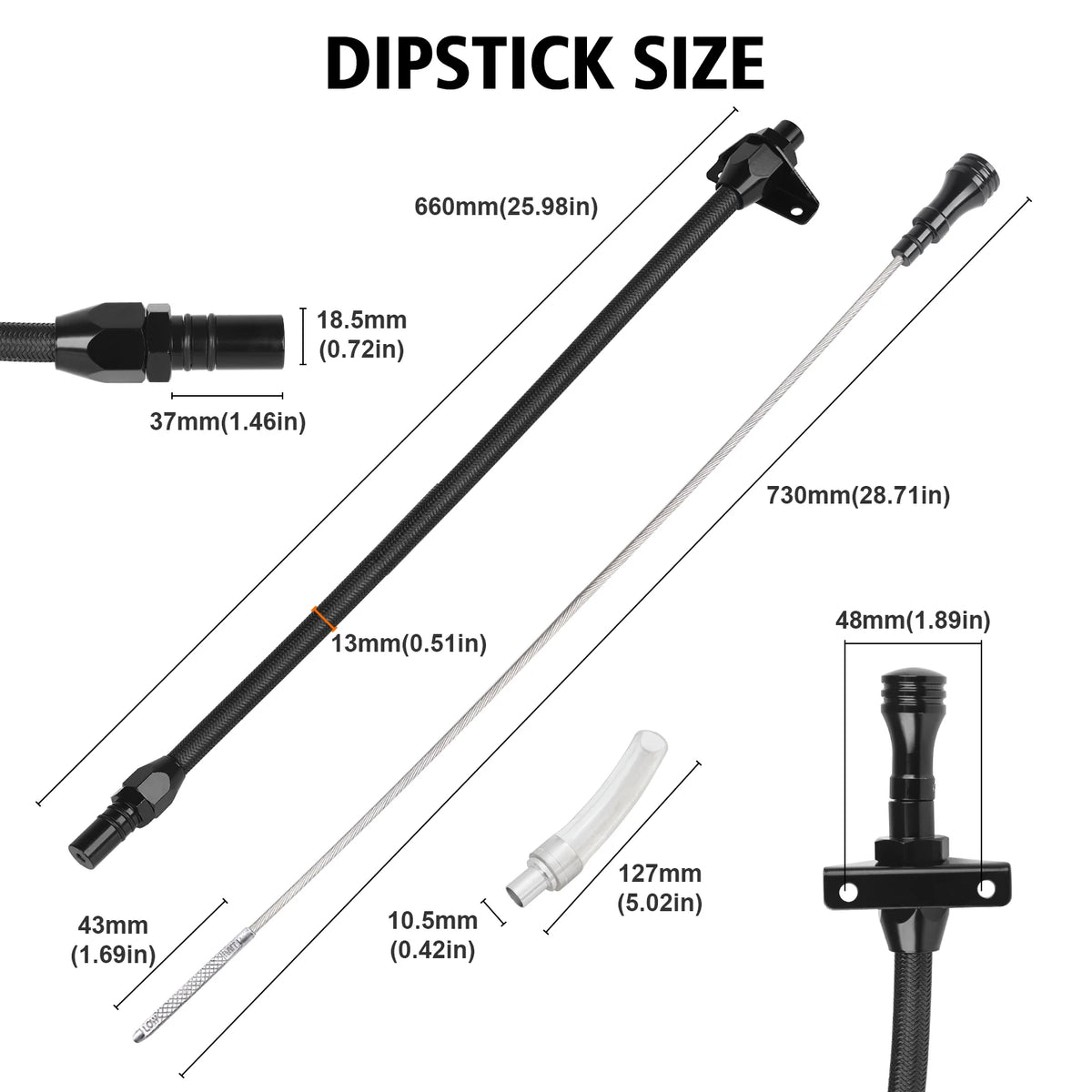 Transmission Dipstick Tube for GM 4L60E and 4L80E with LS Engines - view 7