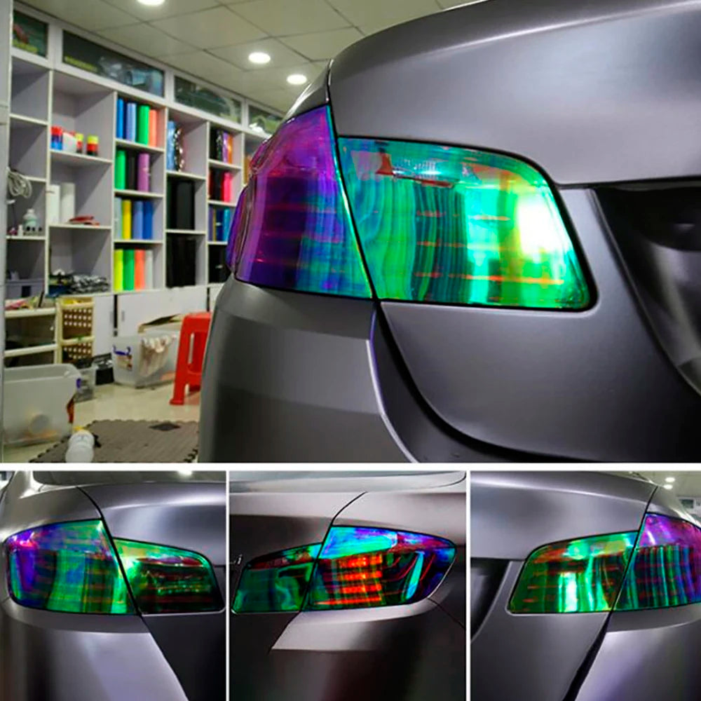 Chameleon Color Change Headlight Taillight Vinyl Film Sticker 30x100cm - image 6