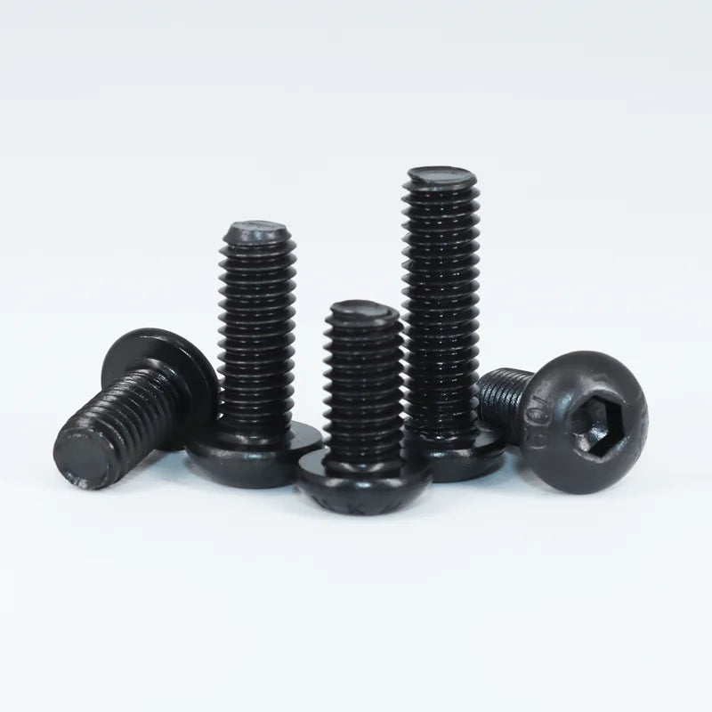 Black Button Head Hex Socket Screw Kit M2-M6 with Nuts and Washers