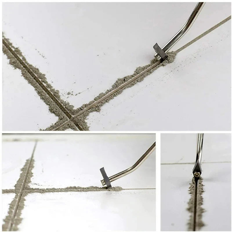 Tile grout remover drill bit, tungsten steel cleaner for floor and wall seams