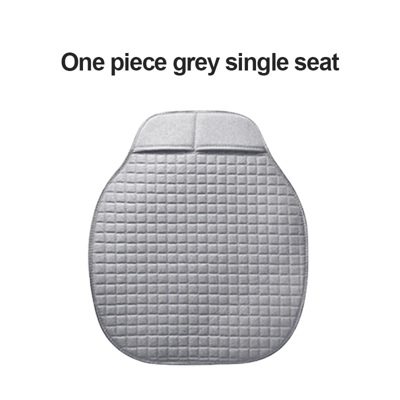 Breathable Flax Car Seat Cushions, Front, Rear and Full Sets