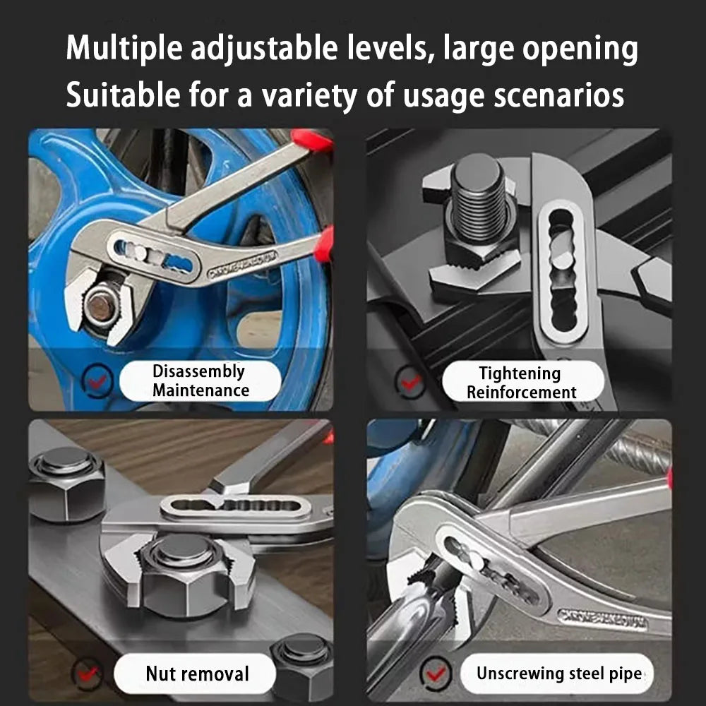 1pc Water Pump Pliers Plumbing Pipe Wrench Adjustable Clamp DIY Multi-Function Tool