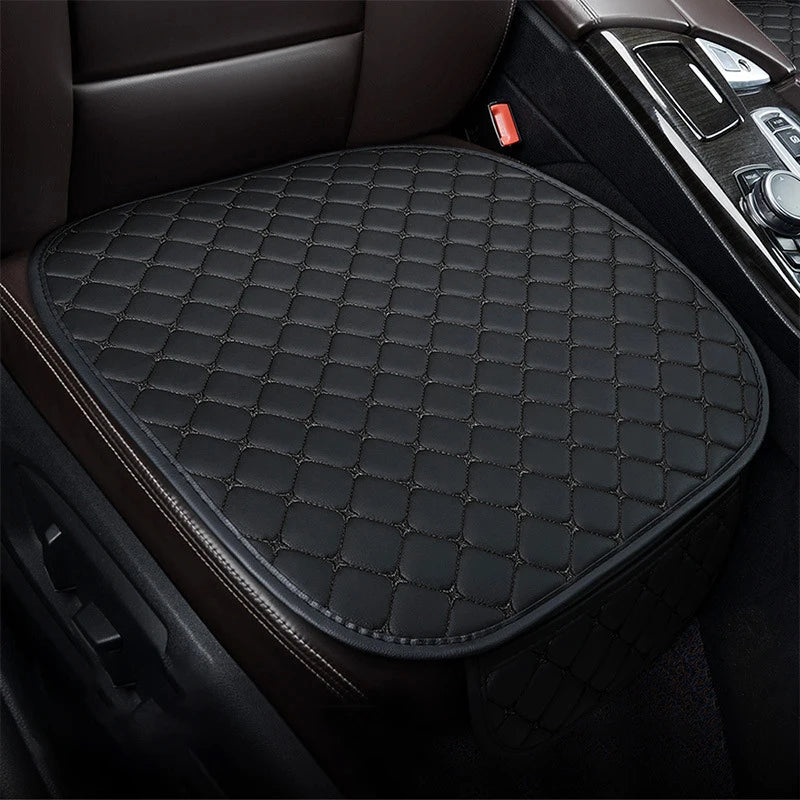 Minimalist PU Leather Car Seat Cushion, Universal Fit