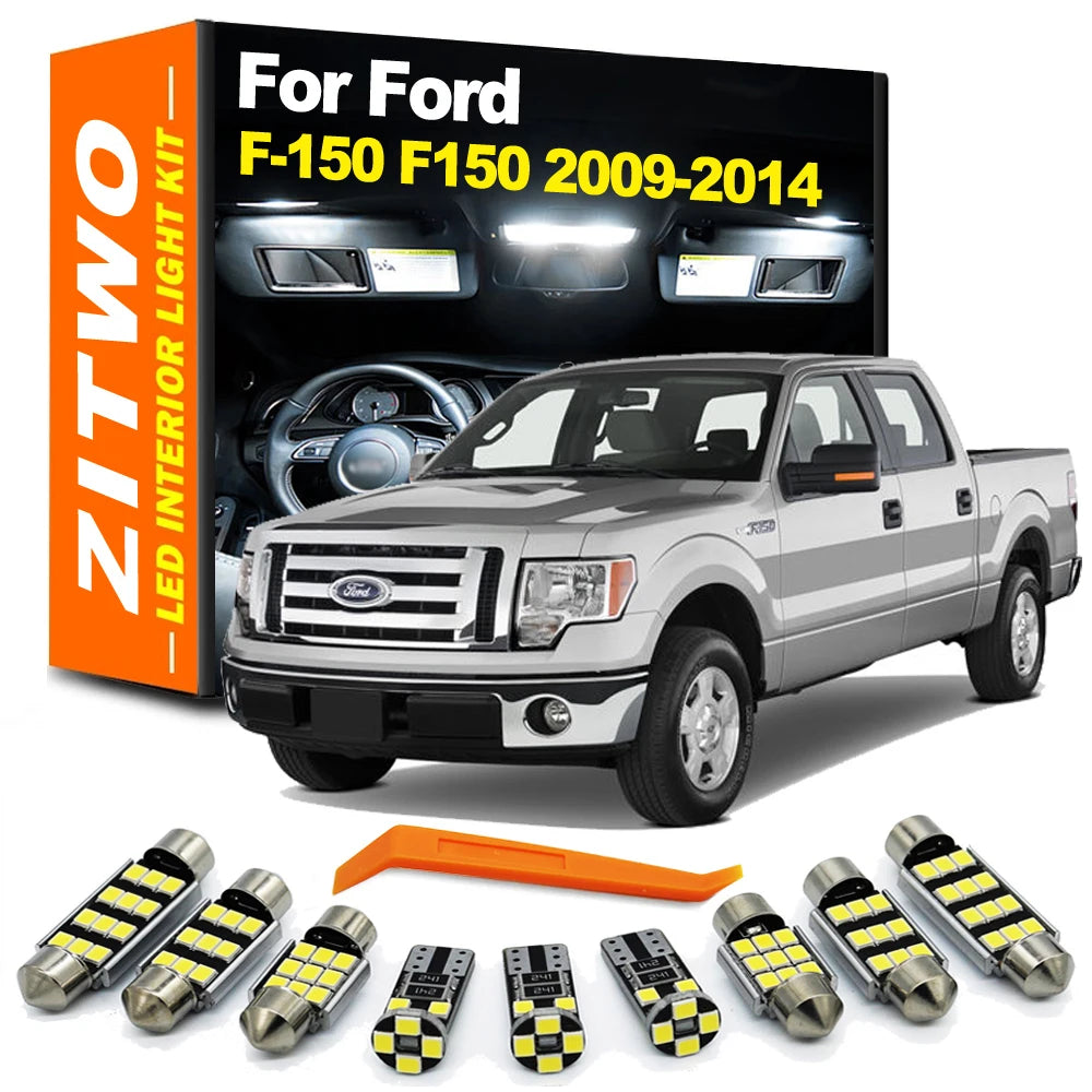 13-Piece LED Interior Light Kit for 2009-2014 Ford F-150