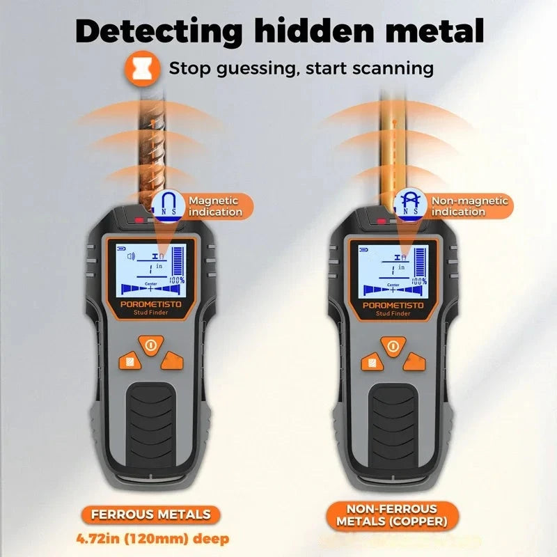 6-in-1 Stud Finder Wall Scanner – Wood, Metal & AC Wire Detector