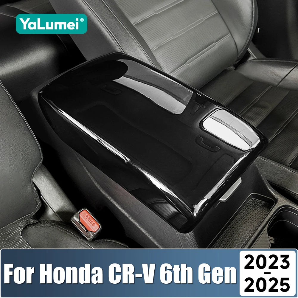For Honda CR-V CRV 6th Gen 2023 2024 2025 Hybrid ABS Car Center Console Armrest Box Protect Decoration Cover Trim Accessories