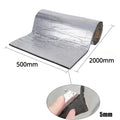 Car noise deadening mat, closed cell foam hood and panel insulation sheet