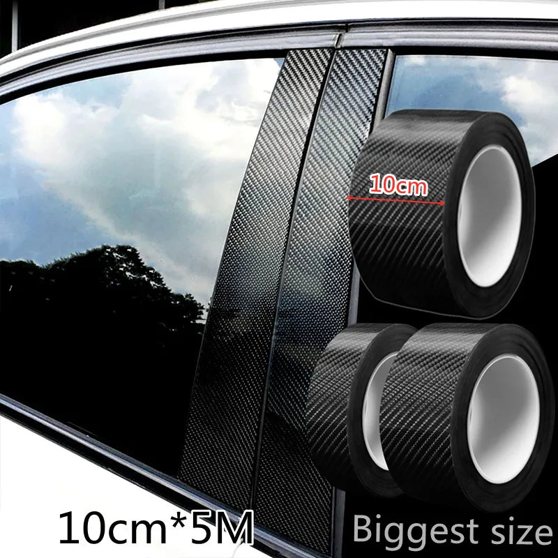 3D Carbon Fiber Car Stickers - Waterproof Scratch Protection Tape