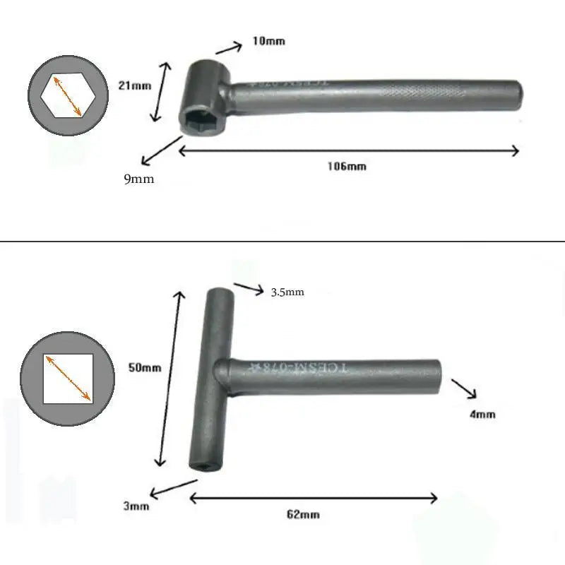 Motorcycle Valve Adjusting Spanner Tool + Feeler Gauge 0.005-0.020in - image 3