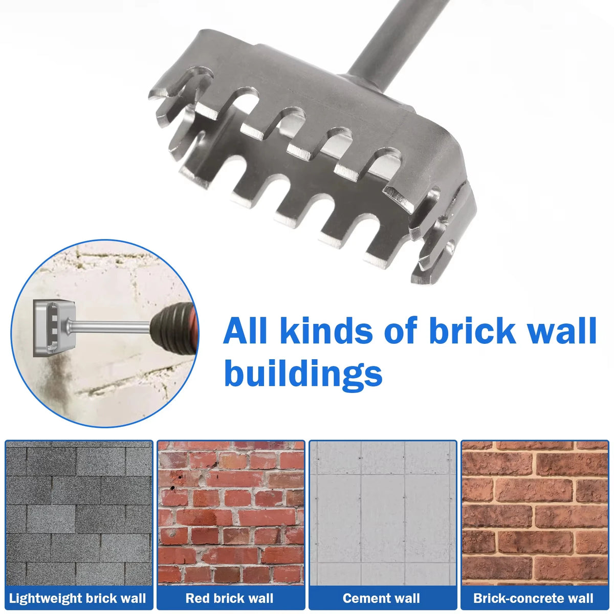 SDS Plus Square Hole Opener for Electrical Box - Rotary Hammer - image 3