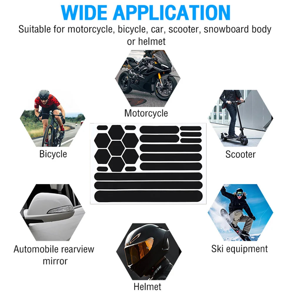 Reflective Helmet Warning Stickers for Night Safety - image 6