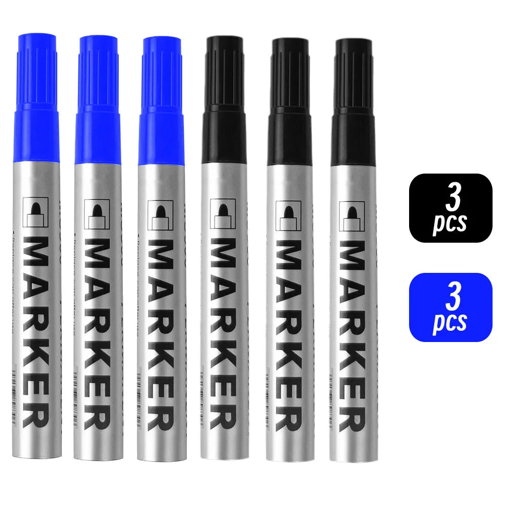 Permanent Paint Marker Pen, Waterproof Black, Quick-Drying for Tires