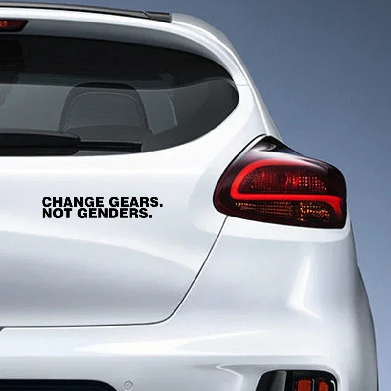 Change Gears Not Genders Vinyl Car Sticker, 15.7 x 2.8cm - view 4