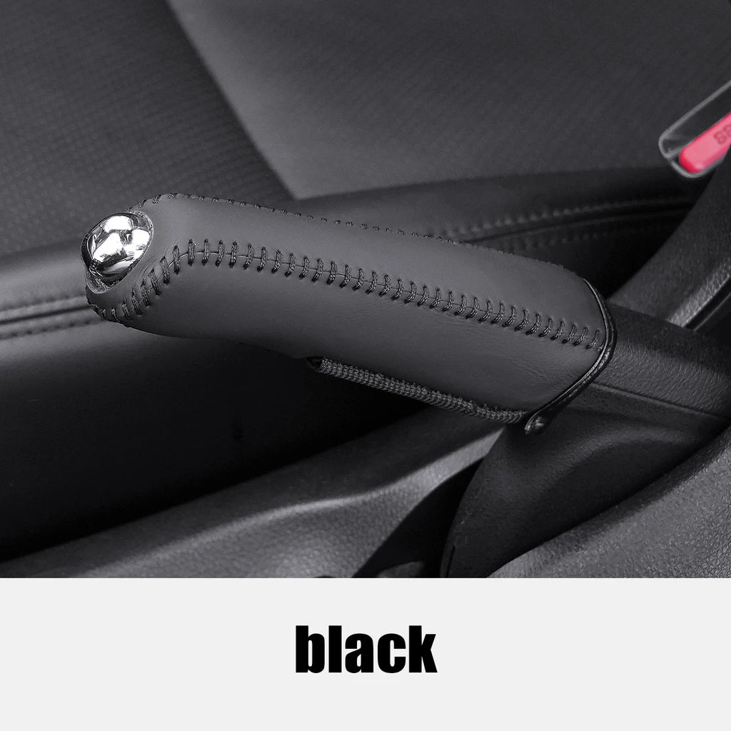 Car Artificial Leather Handbrake Cover Protective Sleeve Hand Brake Protection Car Interior Accessories