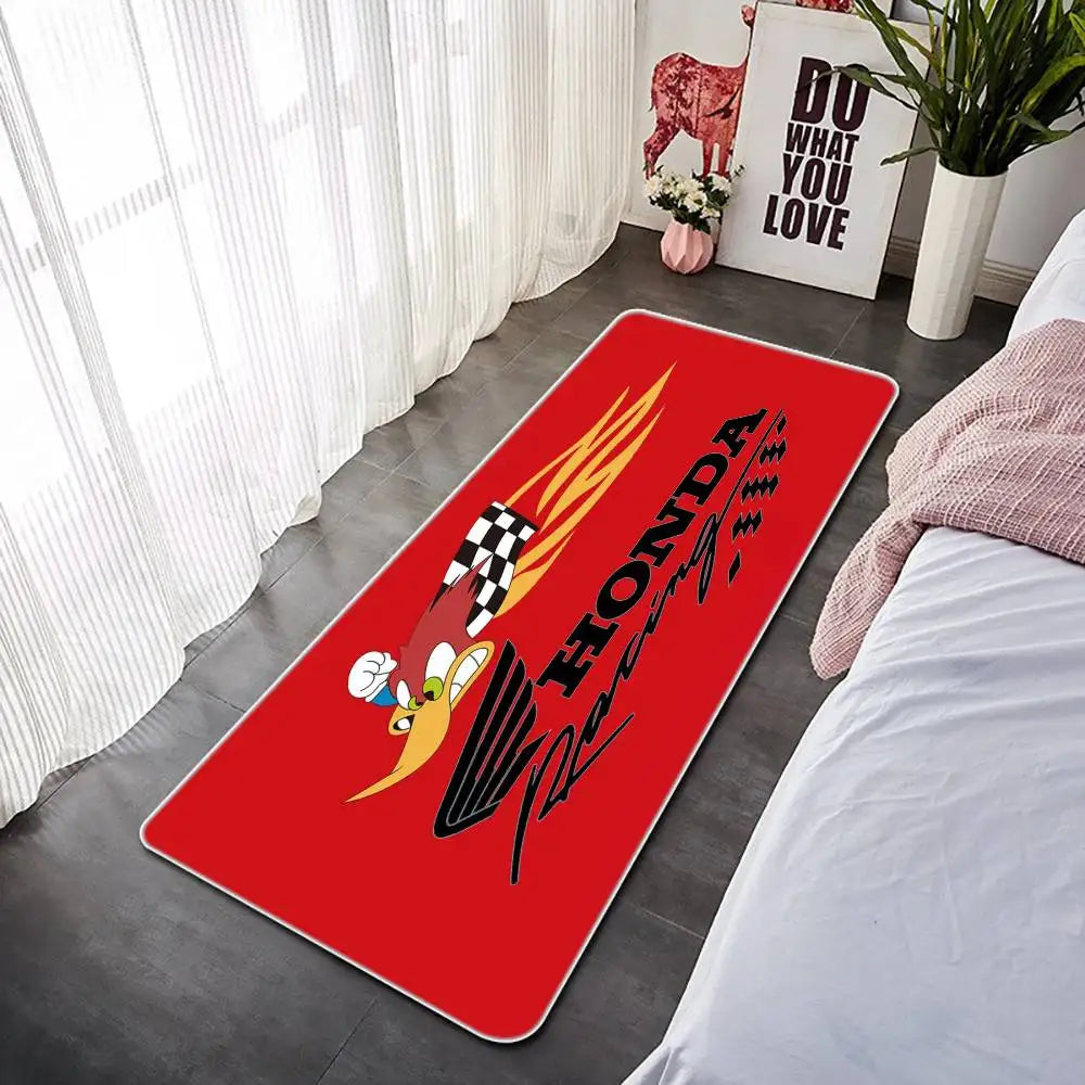 Racing Motorcycle Floor Mat Non-Slip Washable Garage Show Carpet for Motocross