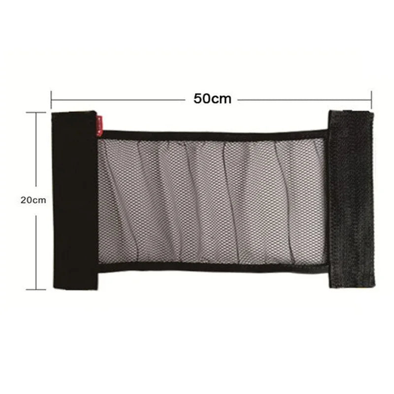 Elastic Trunk Storage Net with Hook-and-Loop Straps