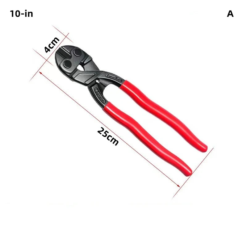 8/10 Inch High Leverage Bolt Cutter with Notch and Spring Industrial Heavy Duty