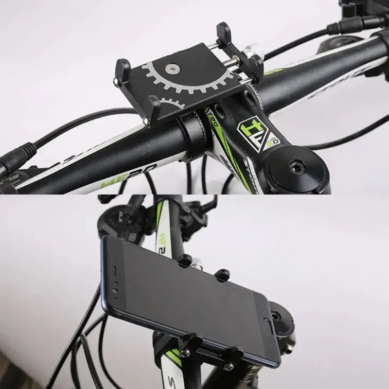 Metal Bicycle & Motorcycle Handlebar Phone Mount – Anti-Slip