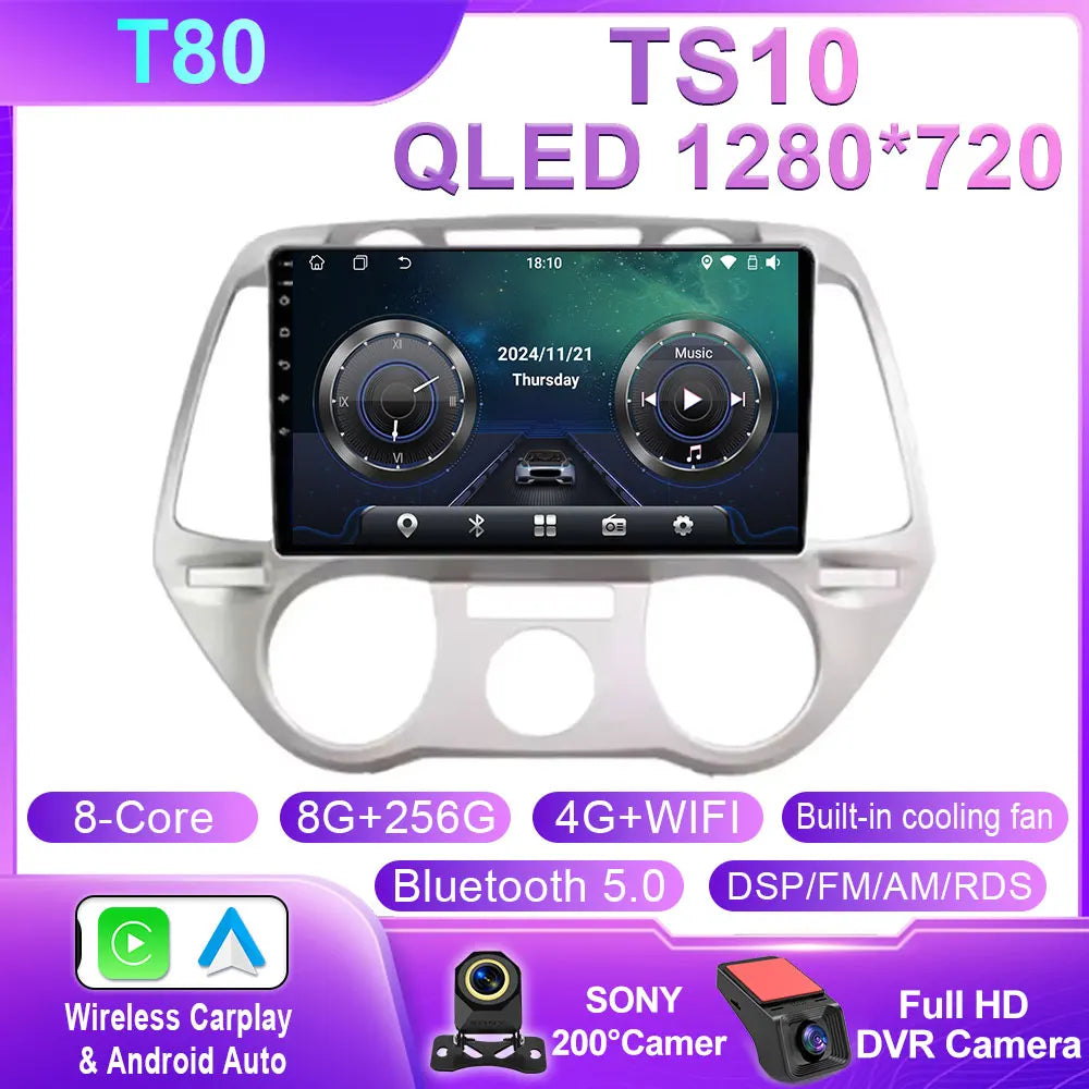 Android 16 Carplay GPS Multimedia System for Hyundai i20 2008-2012 - image 7