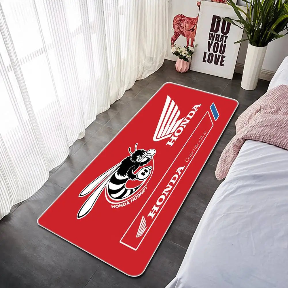 Racing Motorcycle Floor Mat Non-Slip Washable Garage Show Carpet for Motocross