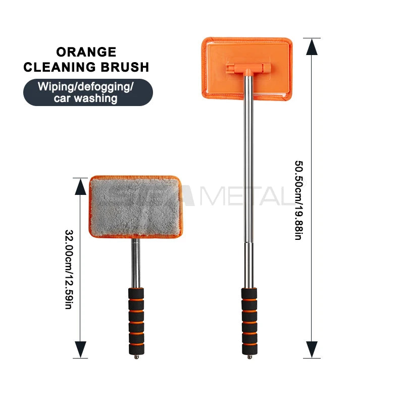 Telescopic Windshield Defogging and Glass Cleaning Brush