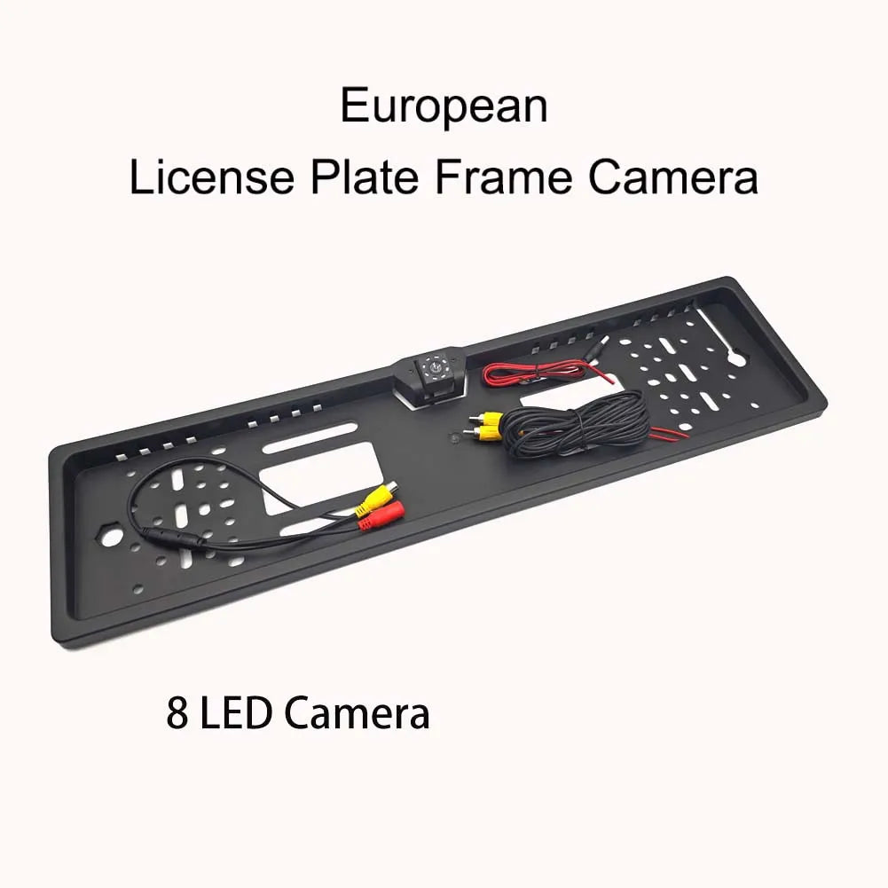 License Plate Frame Backup Camera with 4/8/12 LED Night Vision